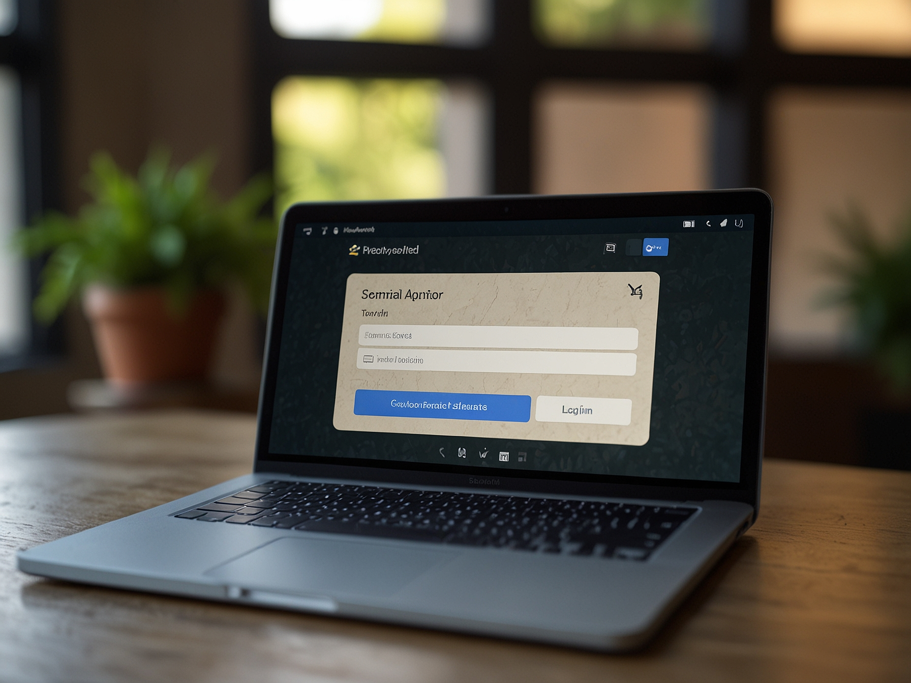 Login form on mobile and desktop